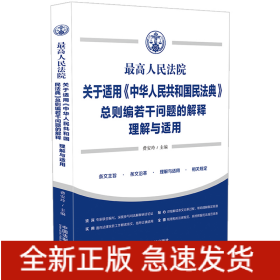 最高人民法院关于适用《中华人民共和国民法典》总则编若干问题的解释理解与适用