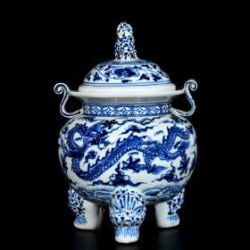 明宣德青花龙纹熏香炉29/19厘米