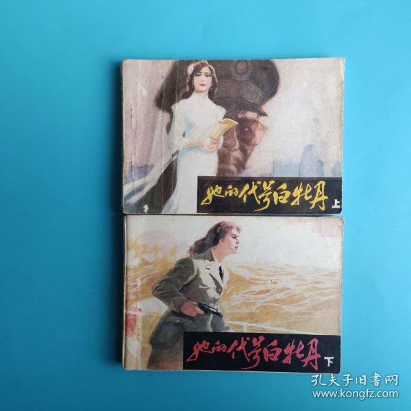 连环画 她的代号白牡丹（上下）