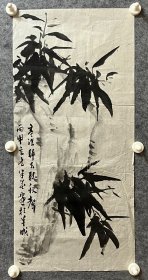 袁庆钊先生手绘国画作品 《亭深归去听秋声》67.5x31.5cm