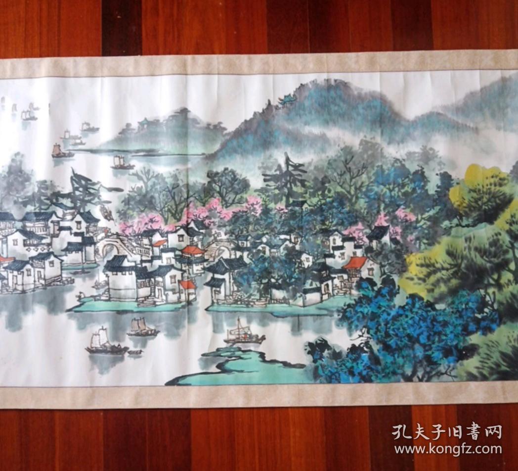 杭州西泠画院镇江画家~范建生~大尺寸精品水乡之作