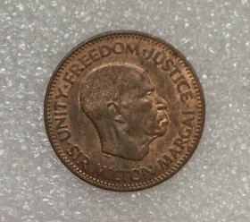 塞拉利昂1964年1/2分铜币米尔顿爵士 20mm