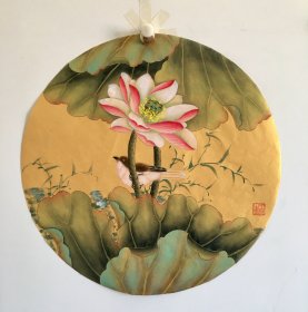 河北省美协会员王老师泥金工笔花鸟之二