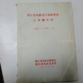 浙江省电影发行放映事业大事编年纪(1949.5－1992.12)