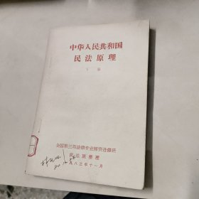 中华人民共和国民法原理 下册