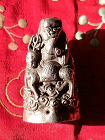 清末福禄老银饰