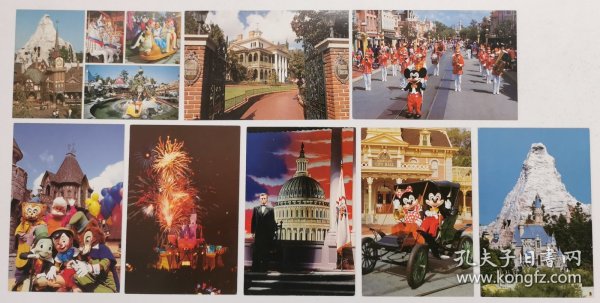 洛杉矶迪士尼乐园明信片18张(80年代)