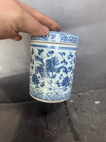 青花茶叶盒
