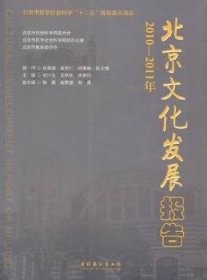 北京文化发展报告：2010-2011年 刘川生，史秋秋，宋贵伦主编 文化艺术出版社