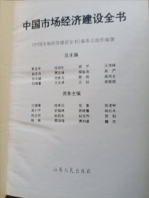 中国市场经济建设全书（16册全，第十三册外书衣由于与封面有粘连，分开时外书衣有损伤。）