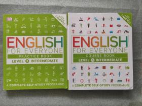 english for everyone 人人学英语  英文原版 三级中级教材练习本，共两本，1.7公斤