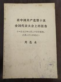 《在中国共产党第十次全国代表大会上的报告》