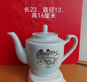 景德镇天女散花茶壶 仙女散花茶壶 人物茶壶