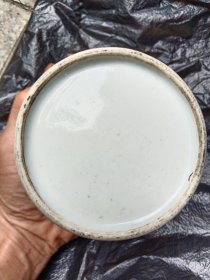 清末民初粉彩无双谱盖缸