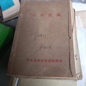 六个日记本 同一个人的六七十年代的工作日记
