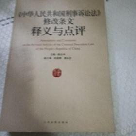 《中华人民共和国刑事诉讼法》修改条文释义与点评