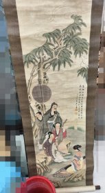 人物国画原装老裱纯手绘老气十足老
