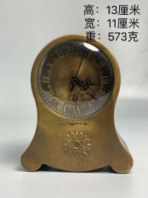 纯铜机械钟表，能正常使用