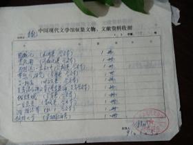 著名作家著乾捐赠现代文学馆资料