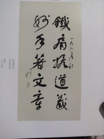 散页美术资料（印刷品）———革命艺术精品——书法——行书铁肩妙手五言联，行书疾风岁寒五言联【舒同】2033