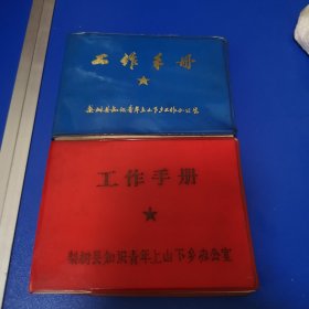 工作手册（梨树县知识青年上山下乡办公室）两本合售