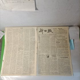 老报纸新田报1957大坪塘社抗旱龙会寺乡龙会潭农业社抢种抢收 新圩社灭虫粮食工作宣传提纲