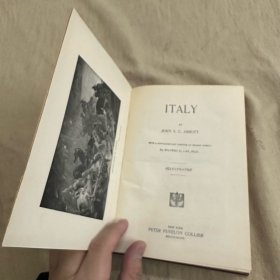 Italy by John S.C.Abbott Nations of the World《意大利史》 英译本 布面精装 书脊烫金 版画插图 1898年老版书 优质纸印刷