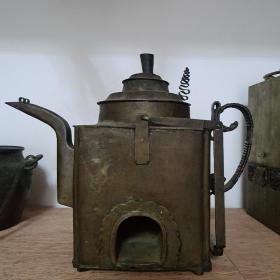 清代碳烧一体煮茶壶