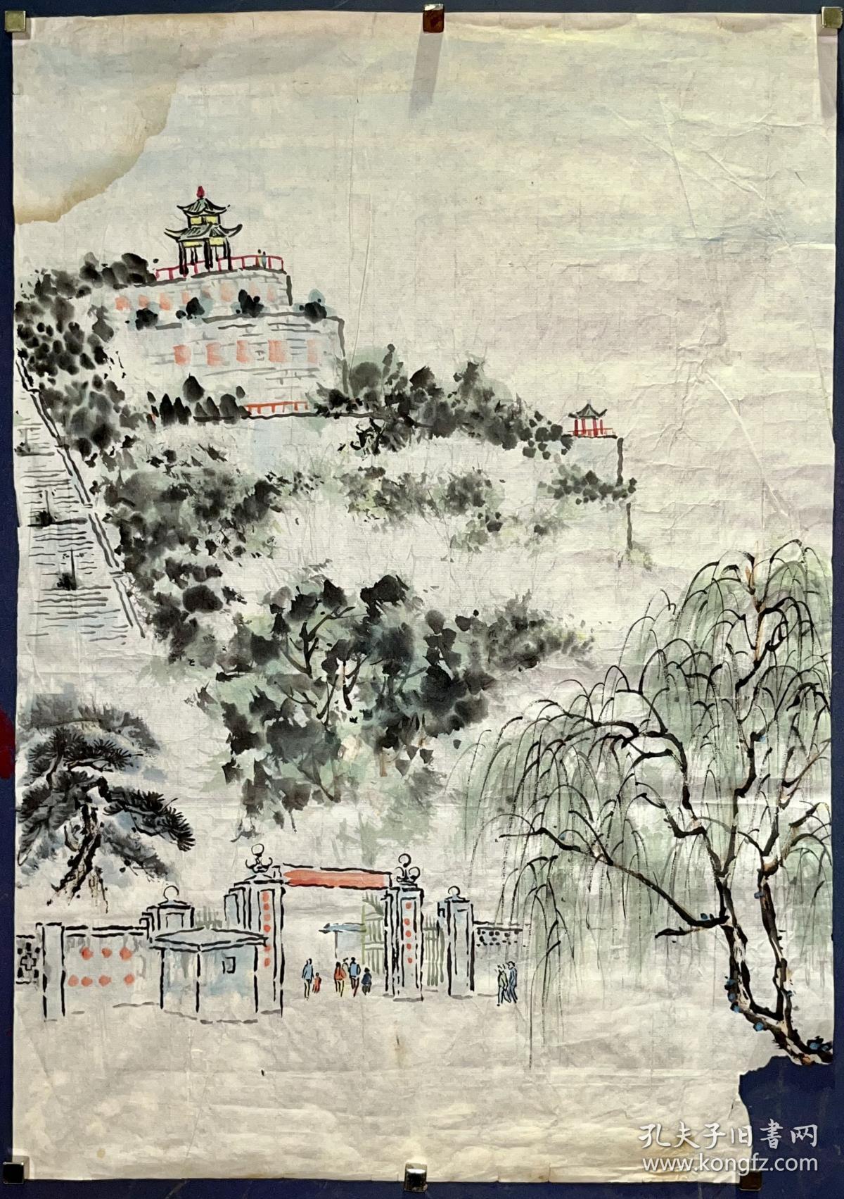  时期 佚名绘 山水画稿