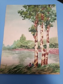 周洪全，鲁迅美术学院，1959年，手绘贺卡