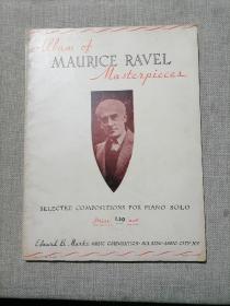 MAURICE RAVEL MASTERPIECES（民國老樂譜，拉威爾杰作）
