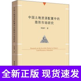 中国土地资源配置中的隐形市场研究