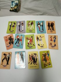 14张大公鸡拳皇2000世纪金卡合售 拳皇镭射卡，彩闪 闪的不明显 未免纠纷不保品相。一张背面品相不好