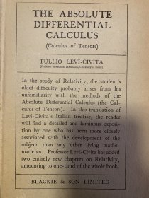 The absolute differential calculus 线装 带书皮