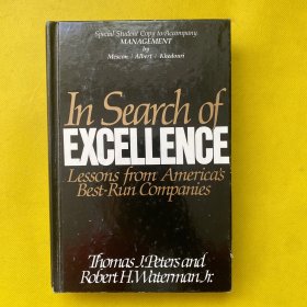 In Search of EXCELLENCE Lessons from America's Best Run（精装）