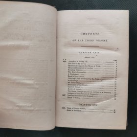 【英文原版书】The history of England 大哲学家休谟《英国史》六卷本，存2-6卷，缺第1卷 1858年出版