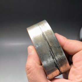 古玩旧藏精美白铜墨盒