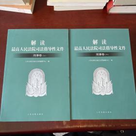 解读最高人民法院司法指导性文件：刑事卷（套装上下册）