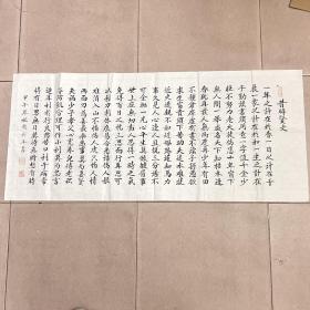 著名军旅书画家----赵新平【书法】一张  规格为95X42CM----保真
