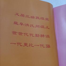 家谱类: 盐阜洪氏宗谱(义居堂) (大16开精装厚册)2022年新修286页！由苏州迁到盐城阜宁，建湖境内