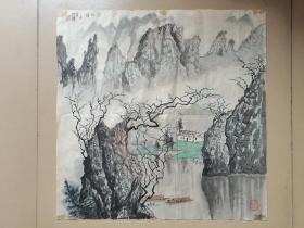 中国美术家协会会员,【刘兴华 山水画作品“云山图”一幅50x50】作品保真！