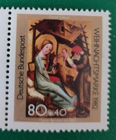 德国邮票 西德1982年 圣诞节 1全新