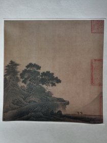 岩关古寺图，南宋贾师古，25.7×26.2厘米，二玄社1986年复制，真迹在台北故宫博物院