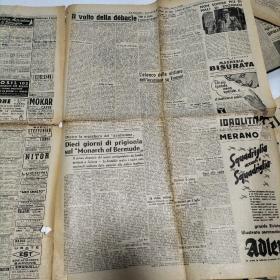二战时期报纸 意大利文原版 1940年 26