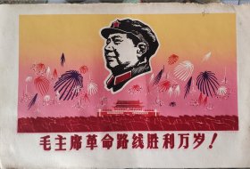 毛主席革命路线胜利万岁(绒画)
