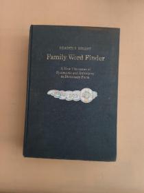 family word finder 英文版 读者文摘家庭英语同义词反义词词典