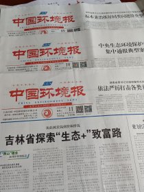 中国环境报2025年6月9，10，11日 共3期（当日版面齐全）