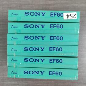 254磁带：SONY EF 60  6盒  全新未拆