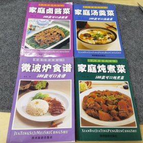 家庭四季美食丛书——家庭卤酱菜，家庭汤羹菜，家庭炖煮菜，微波炉食品，四本书合售。