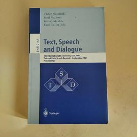 英文原版：文本、语音与对话Text, Speech and Dialogue（目录见图）
